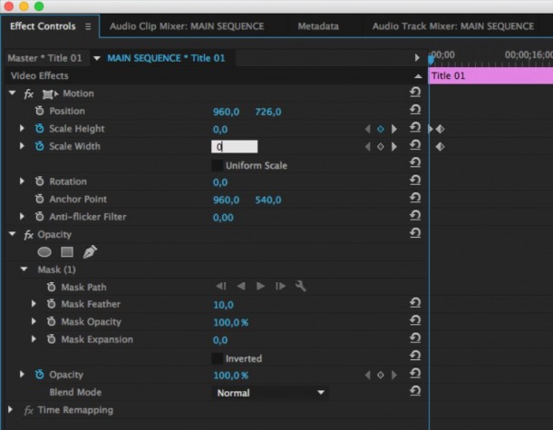 Adobe Premiere Pro Track Matte Key